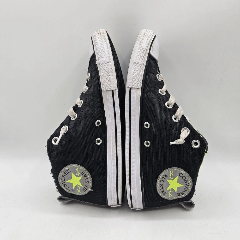 Converse‎ Chuck Taylor All Star Shoes Youth 6Y Black Lime Sneakers 656867F